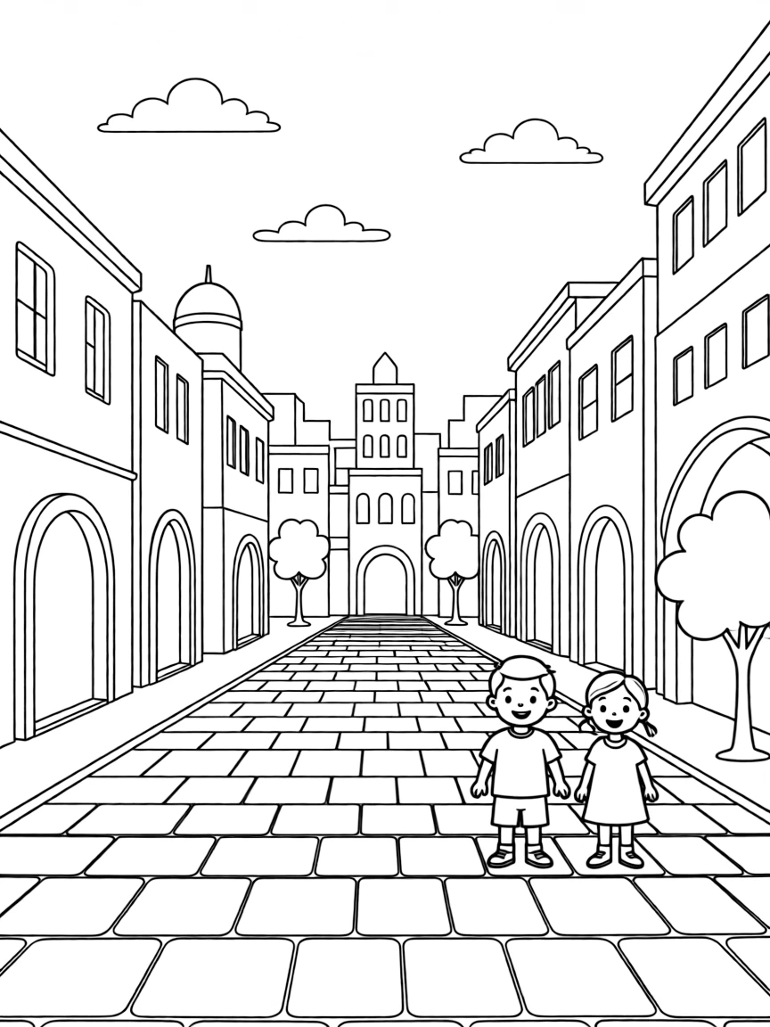 The New Jerusalem, with golden streets.