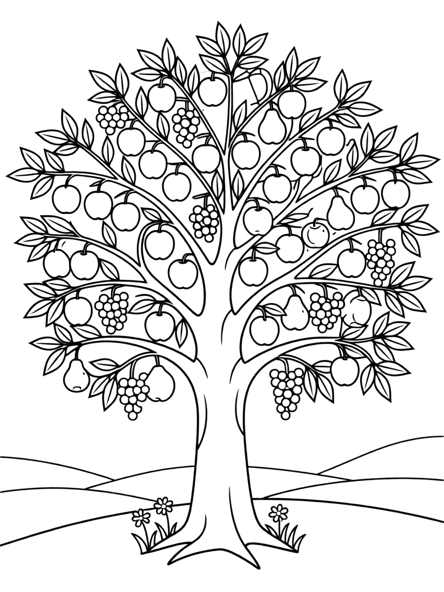 The tree of life, full of colorful fruit.
