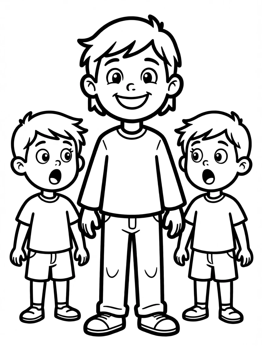 Joseph showing his happy face to his surprised brothers.