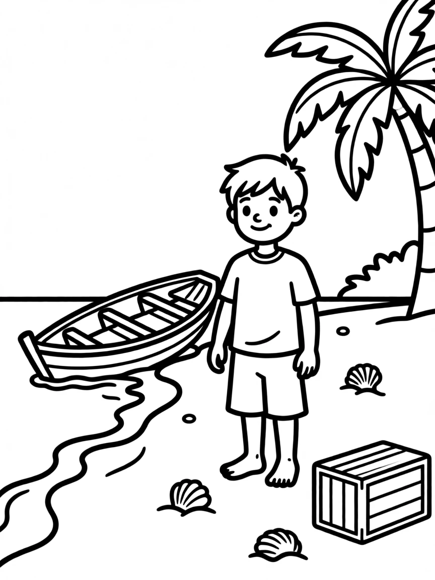 Paul shipwrecked, with a friendly face.