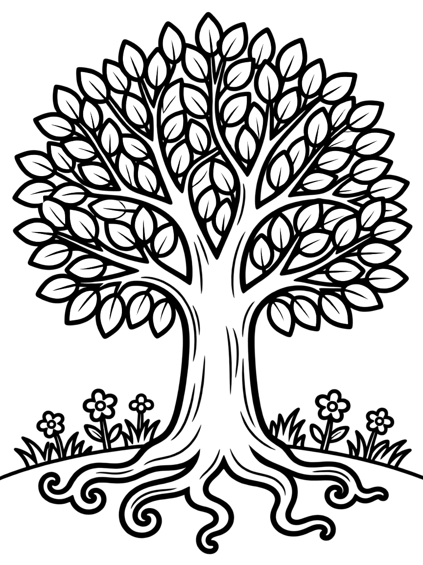 The tree of life, with green leaves.