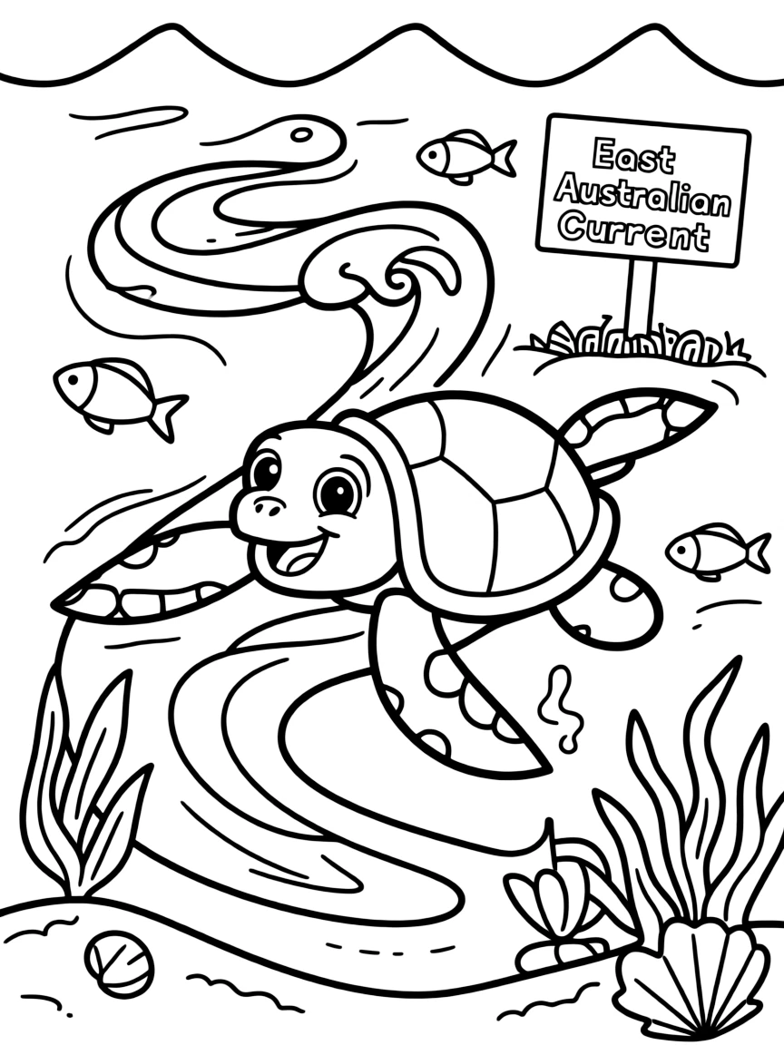 (Finding Nemo characters) Squirt riding the EAC current