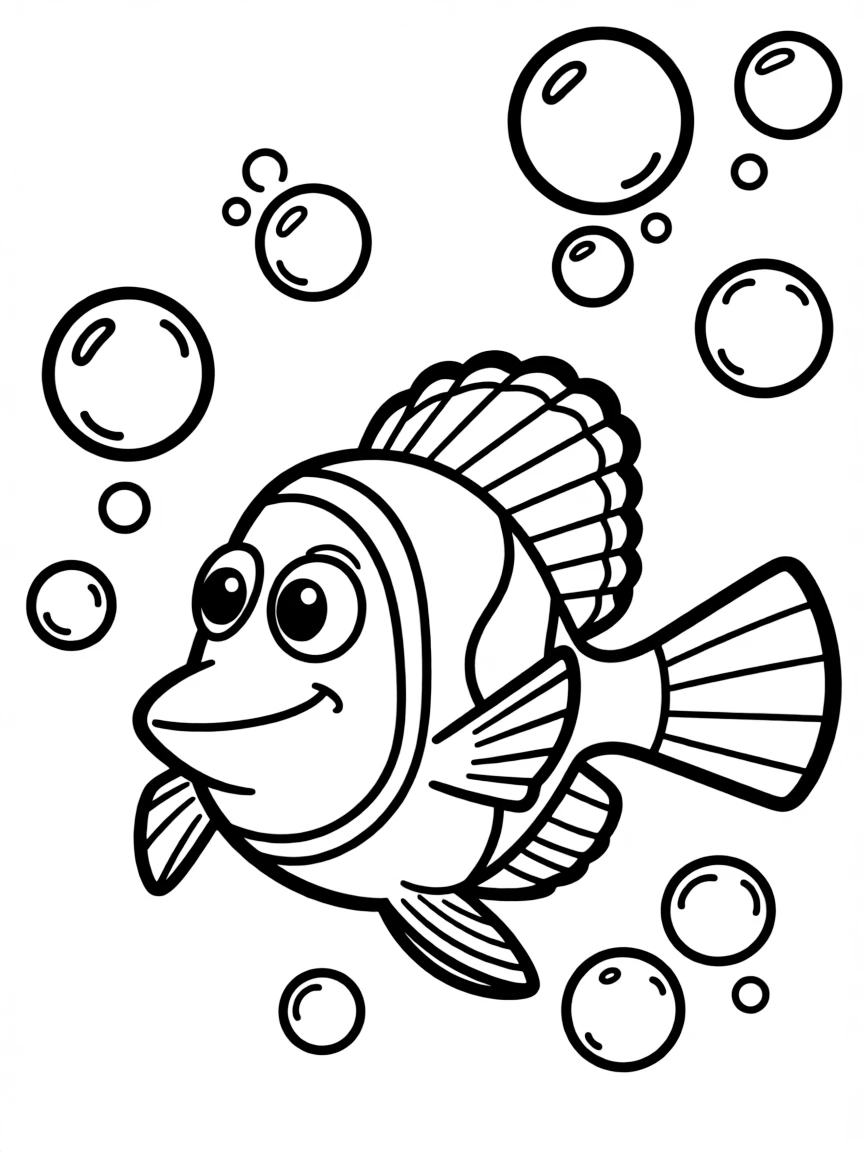 (Finding Nemo characters) Bubbles the Yellow Tang with bubbles