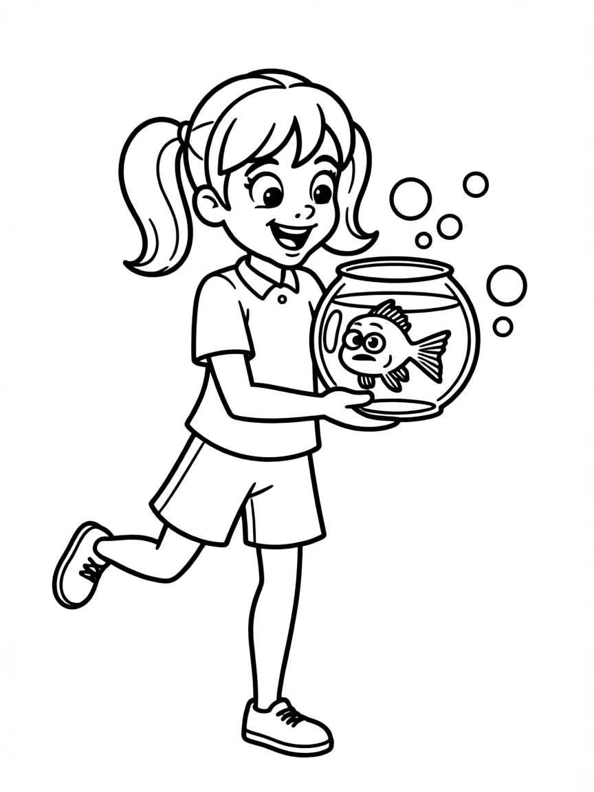 (Finding Nemo characters) Darla the dentist's niece looking mischievous