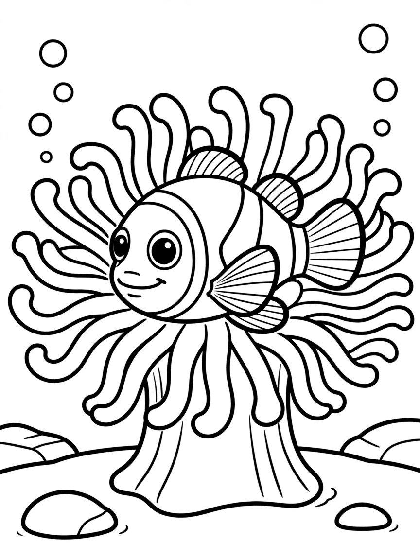 (Finding Nemo characters) Nemo hiding in an anemone