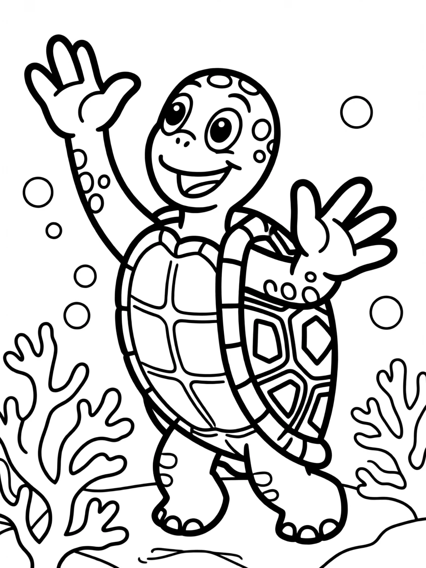 (Finding Nemo characters) Crush giving a high-five