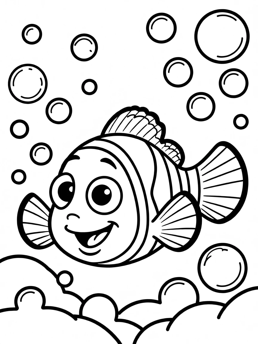 (Finding Nemo characters) Bubbles with lots of bubbles