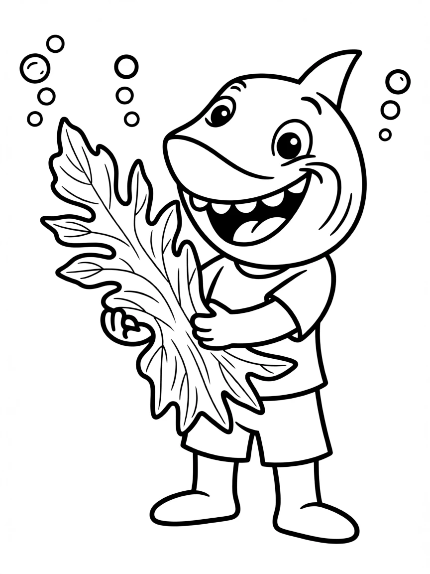 (Finding Nemo characters) Bruce enjoying a seaweed snack