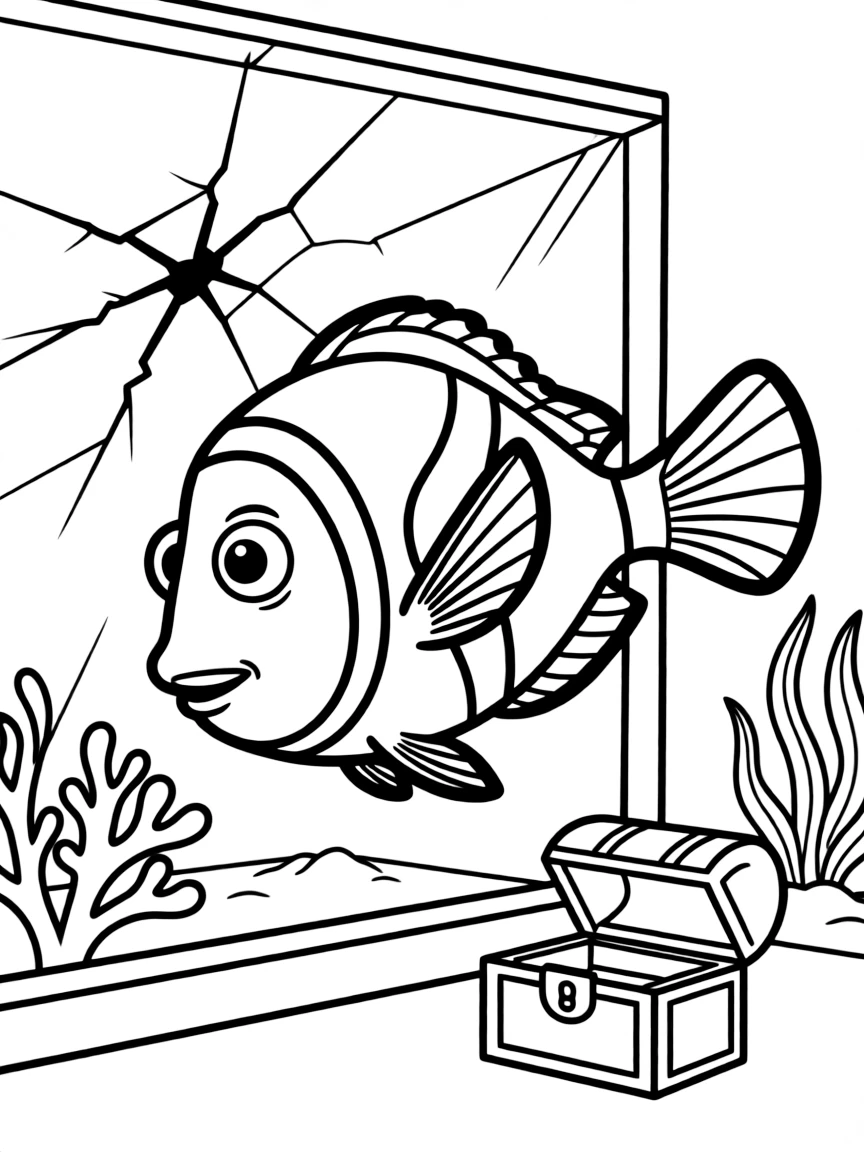 (Finding Nemo characters) Gill planning an escape