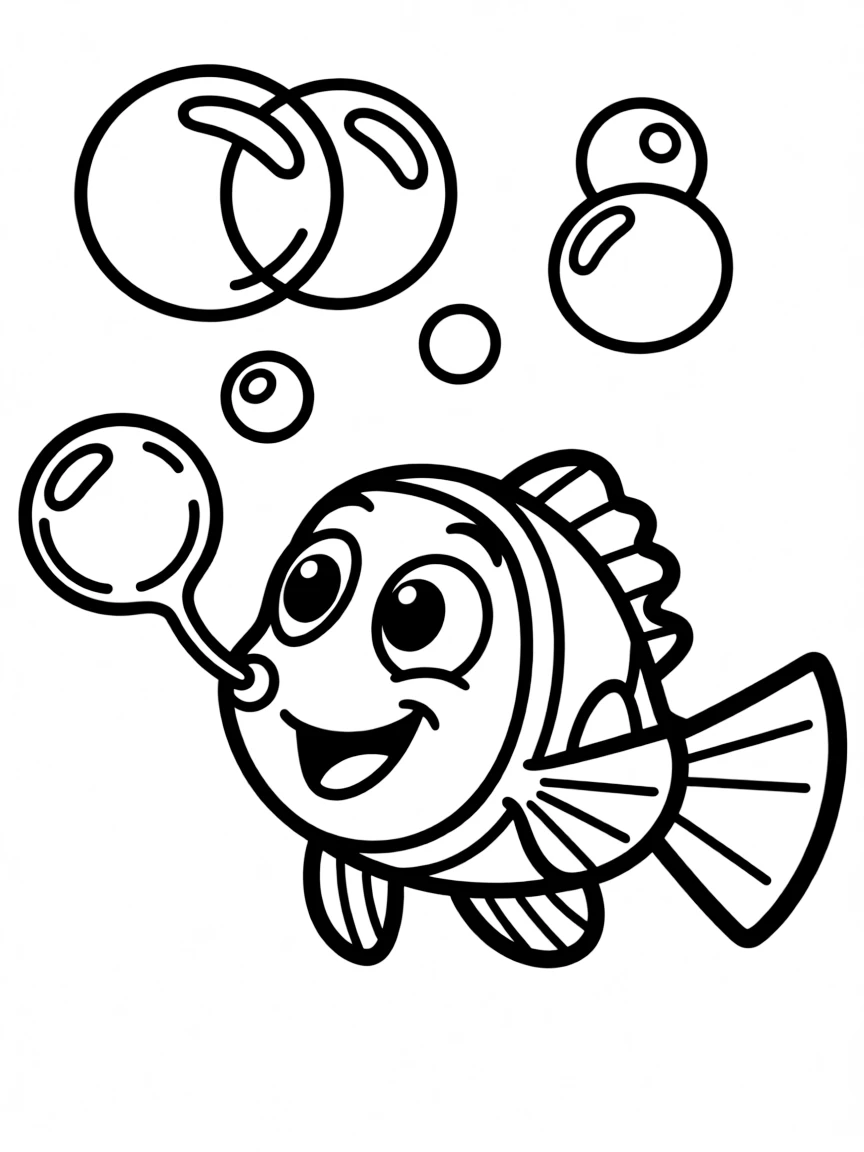 (Finding Nemo characters) Bubbles blowing perfect bubbles