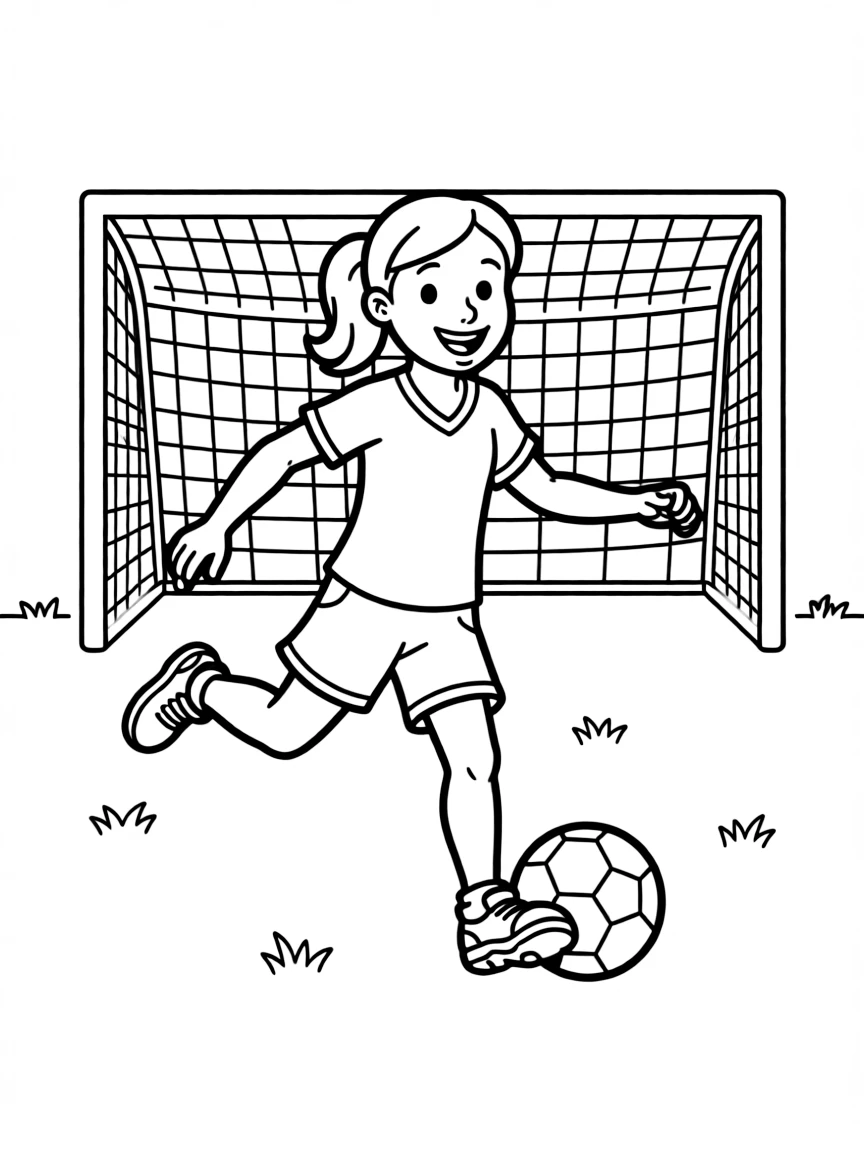 (Arthur TV series) Francine Frensky playing soccer.
