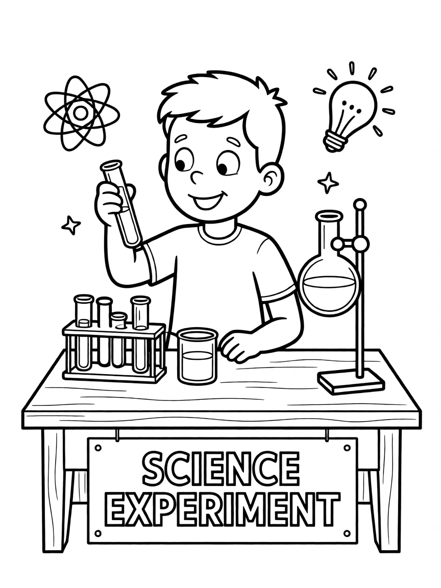 (Arthur TV series) Brain Powers working on a science experiment.