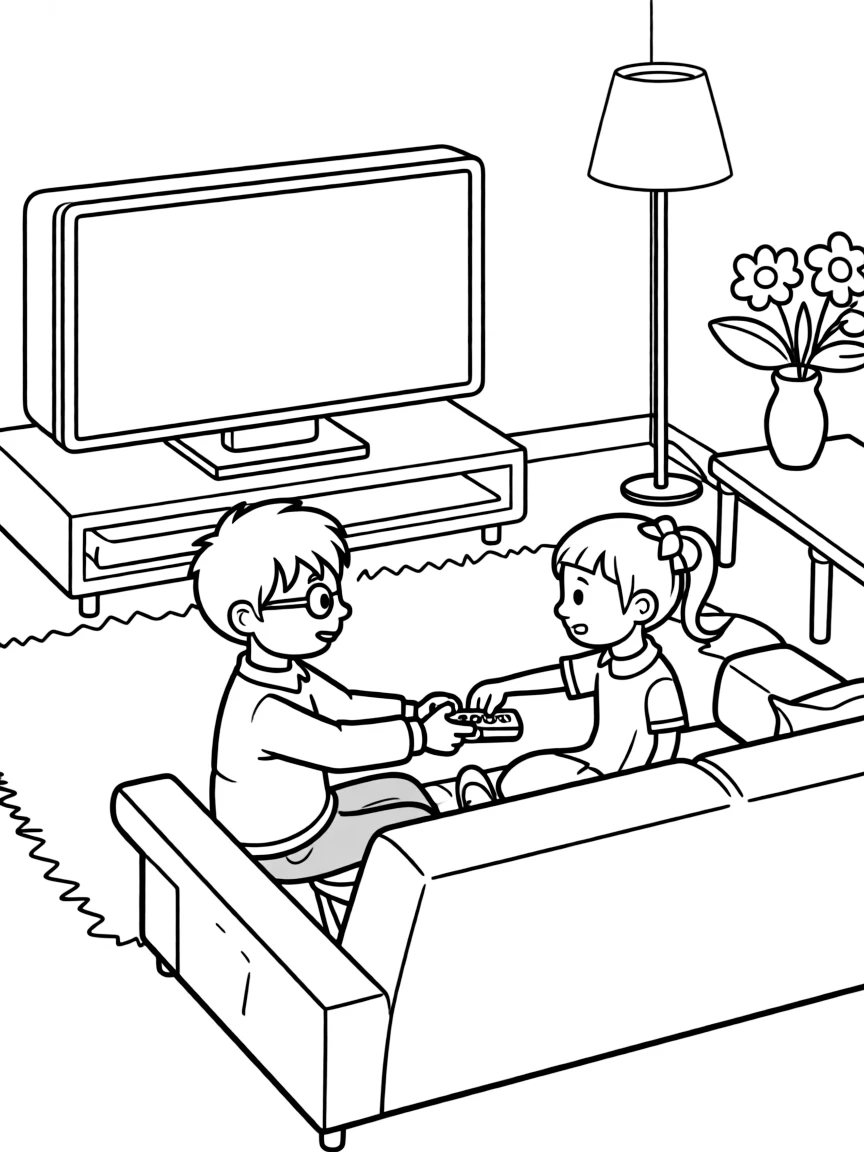 (Arthur TV series) D.W. and Arthur arguing over the TV remote.