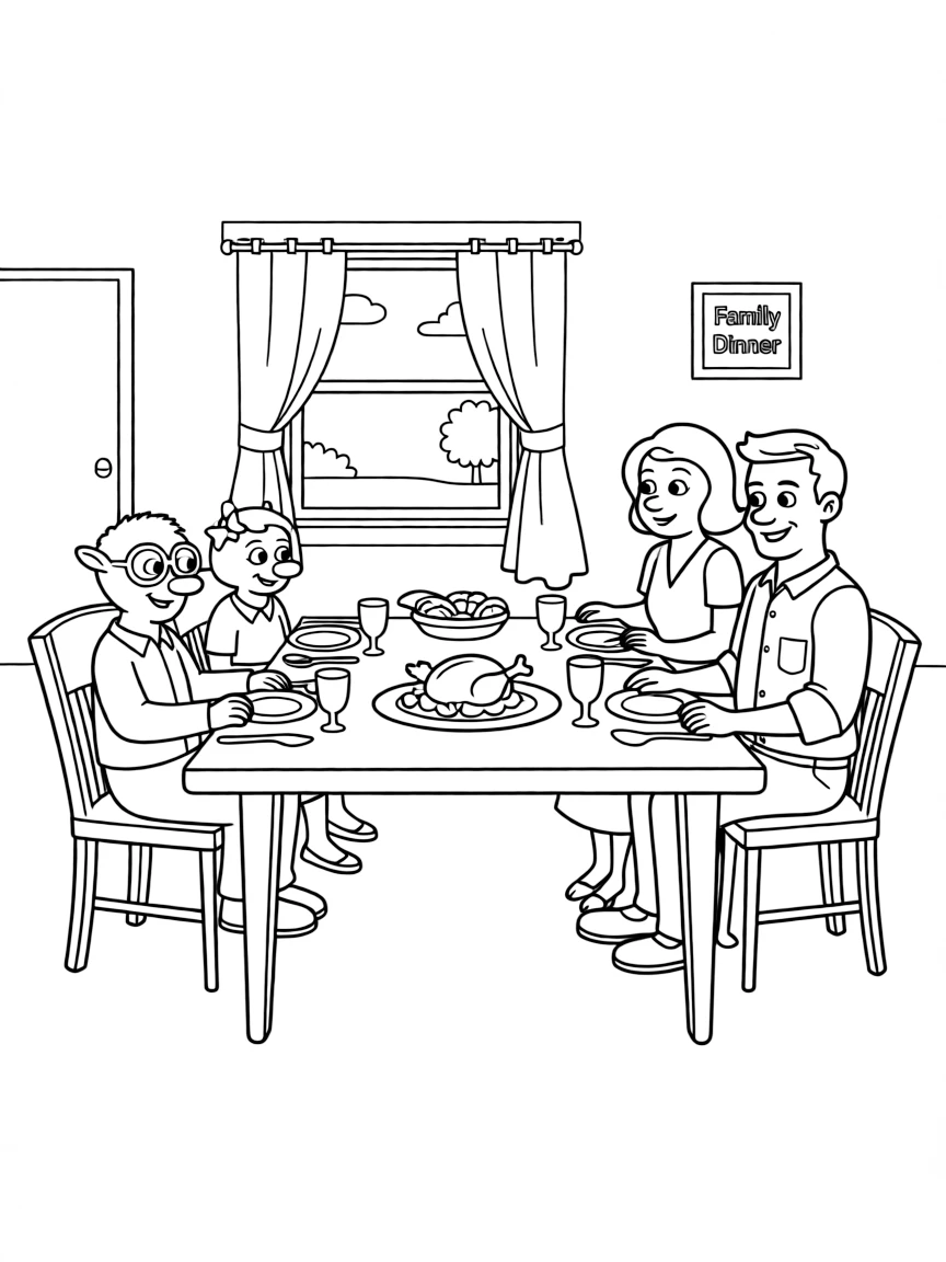 (Arthur TV series) The Read family having dinner together.