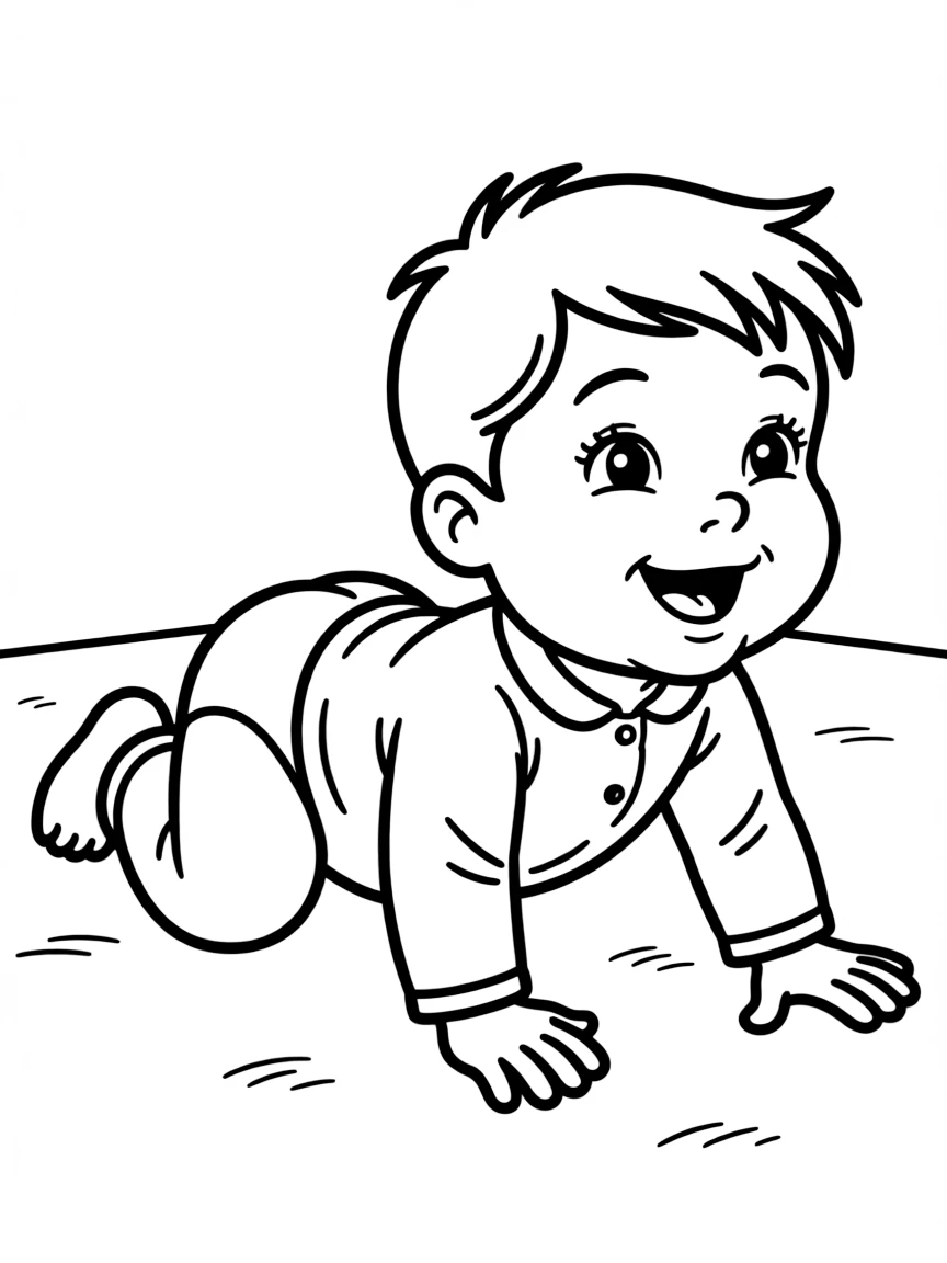 (Arthur TV series) Kate the baby crawling.