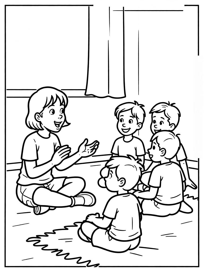 (Arthur TV series) Sue Ellen telling a story.