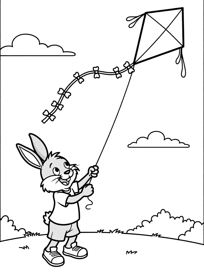 (Arthur TV series) Buster flying a kite.