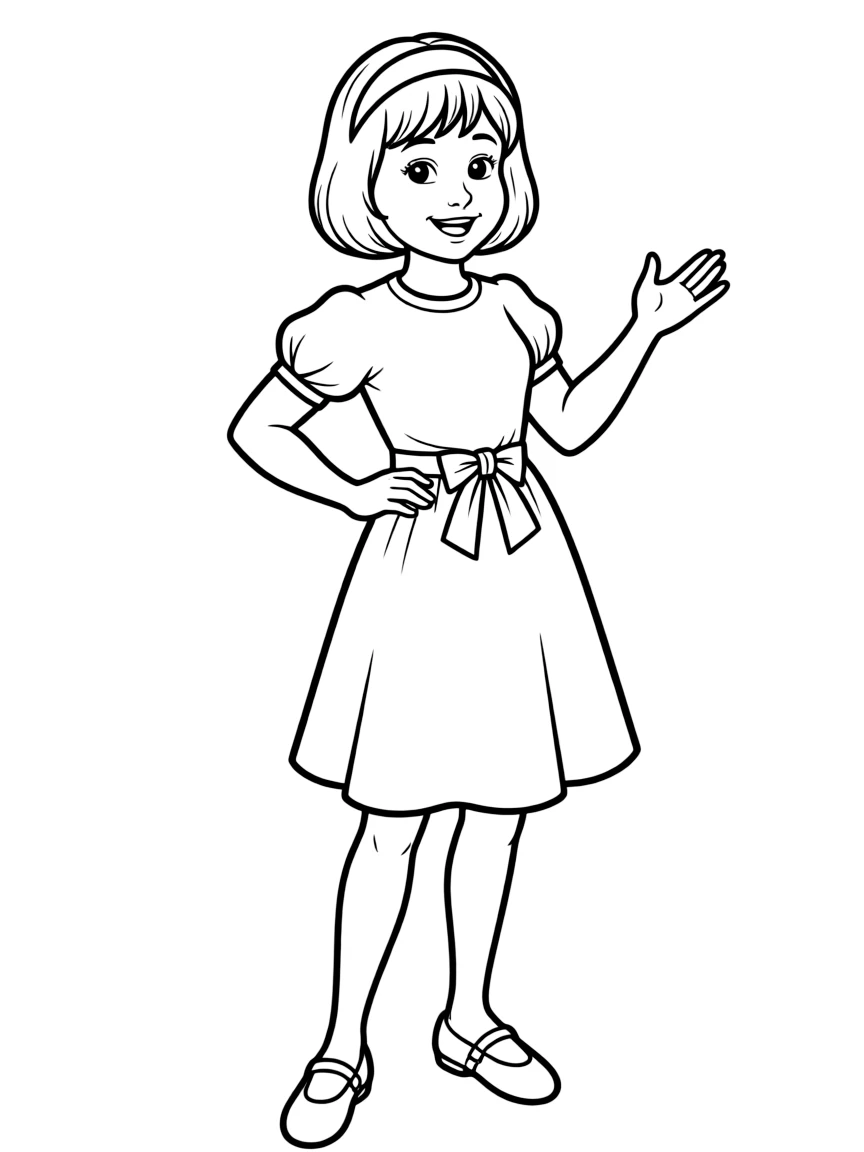 (Arthur TV series) Muffy showing off her new outfit.