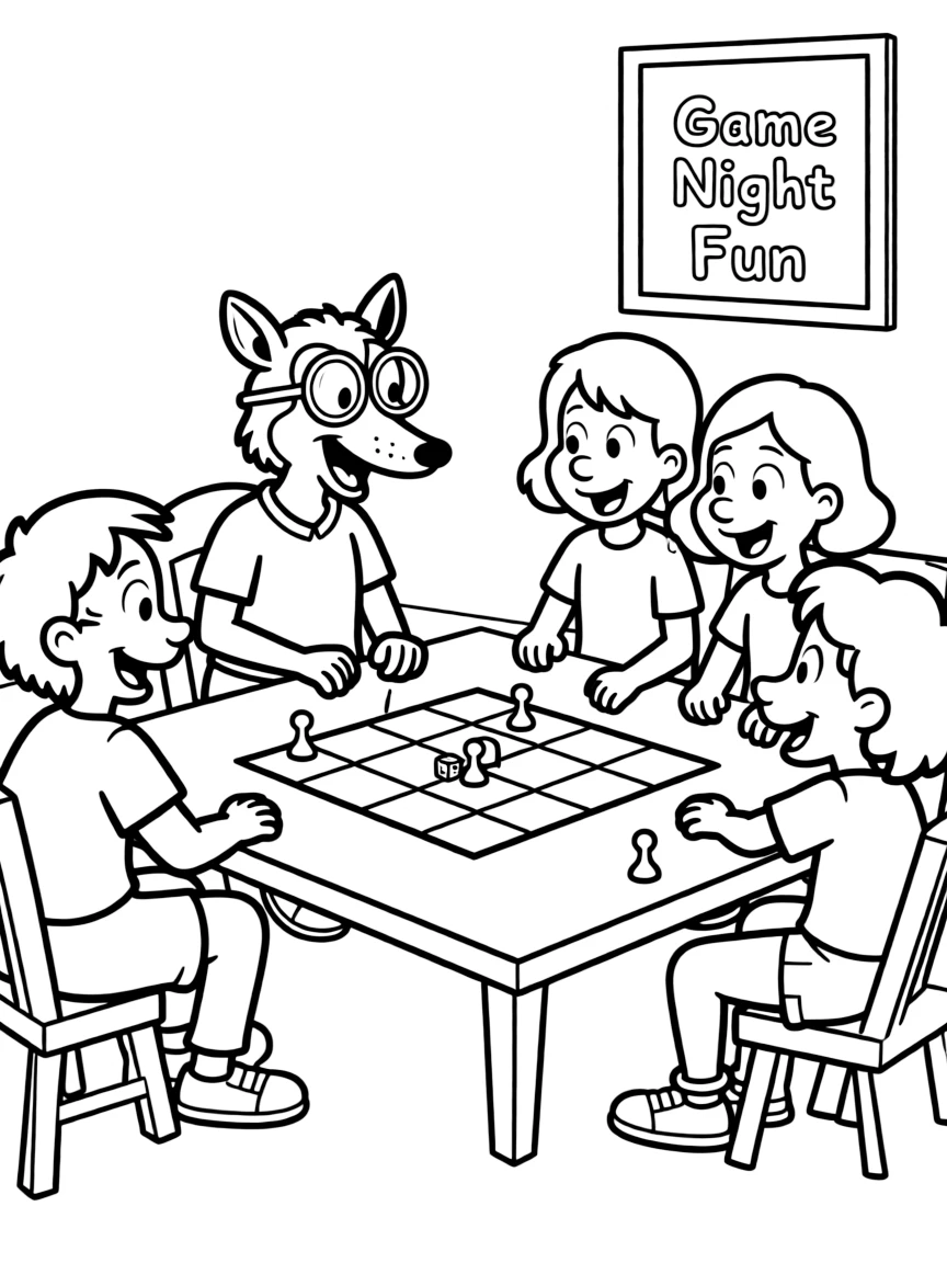 (Arthur TV series) Arthur and his friends playing a board game.