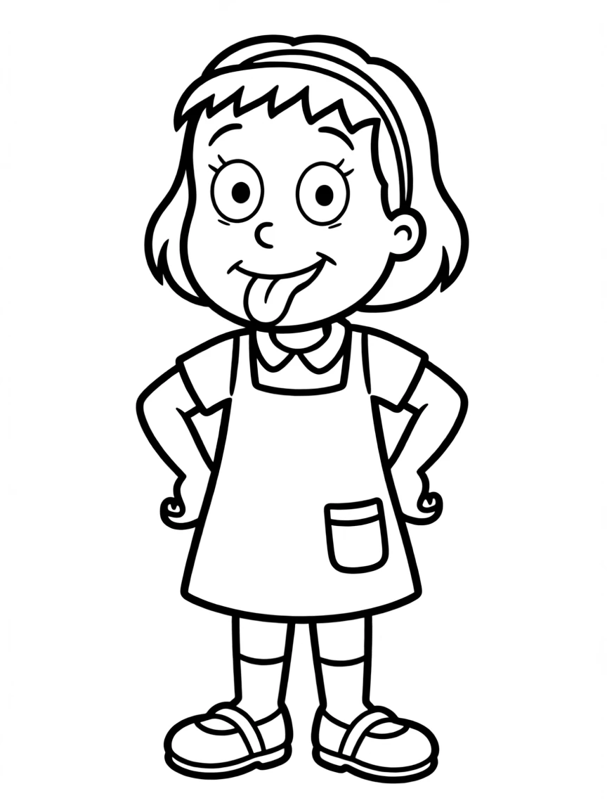 (Arthur TV series) D.W. making a funny face.
