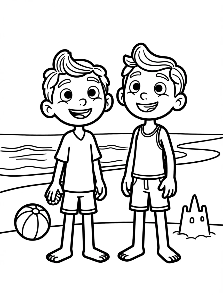 (Luca, movie) Luca and Alberto on land, human form.