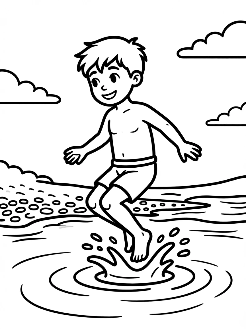 (Luca, movie) Alberto jumping into the water.