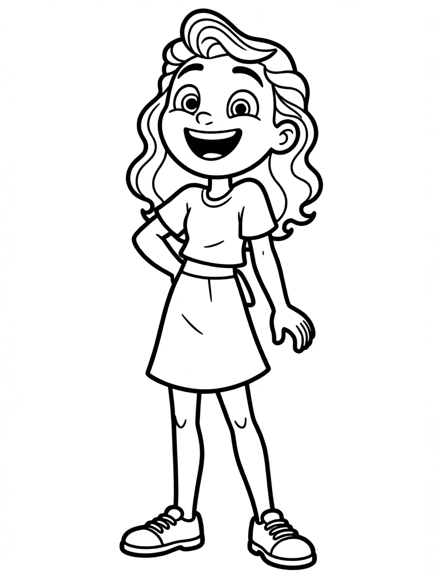 (Luca, movie) Giulia laughing.