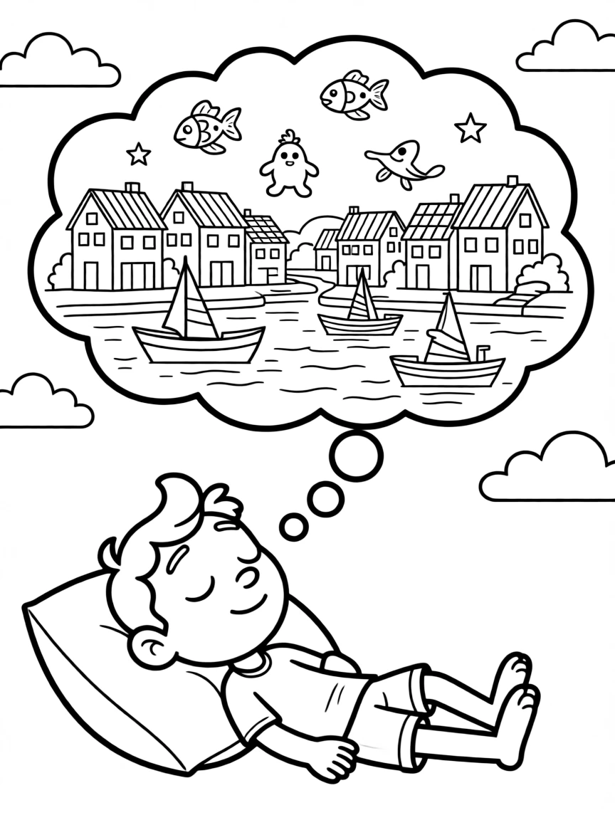 (Luca, movie) Luca dreaming.