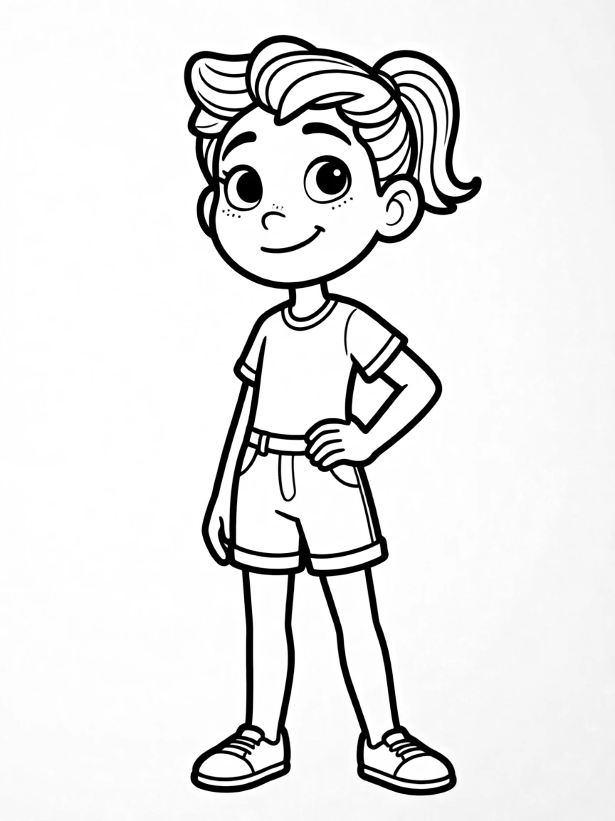 (Luca, movie) Giulia with a confident pose.