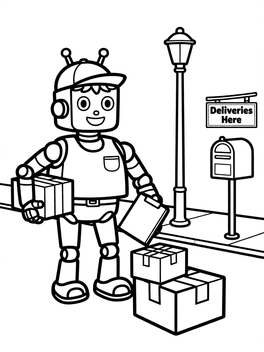 (future) A robot delivering packages.