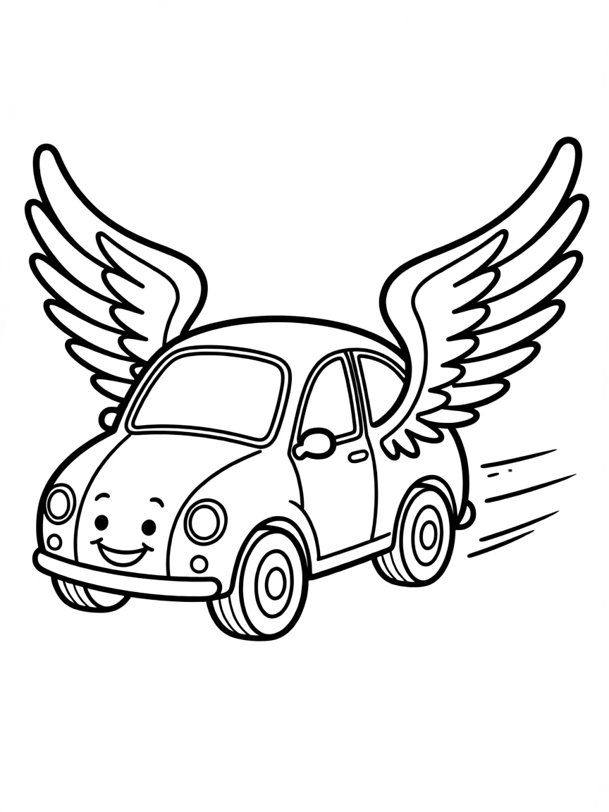 (future) A car with wings that can fly.