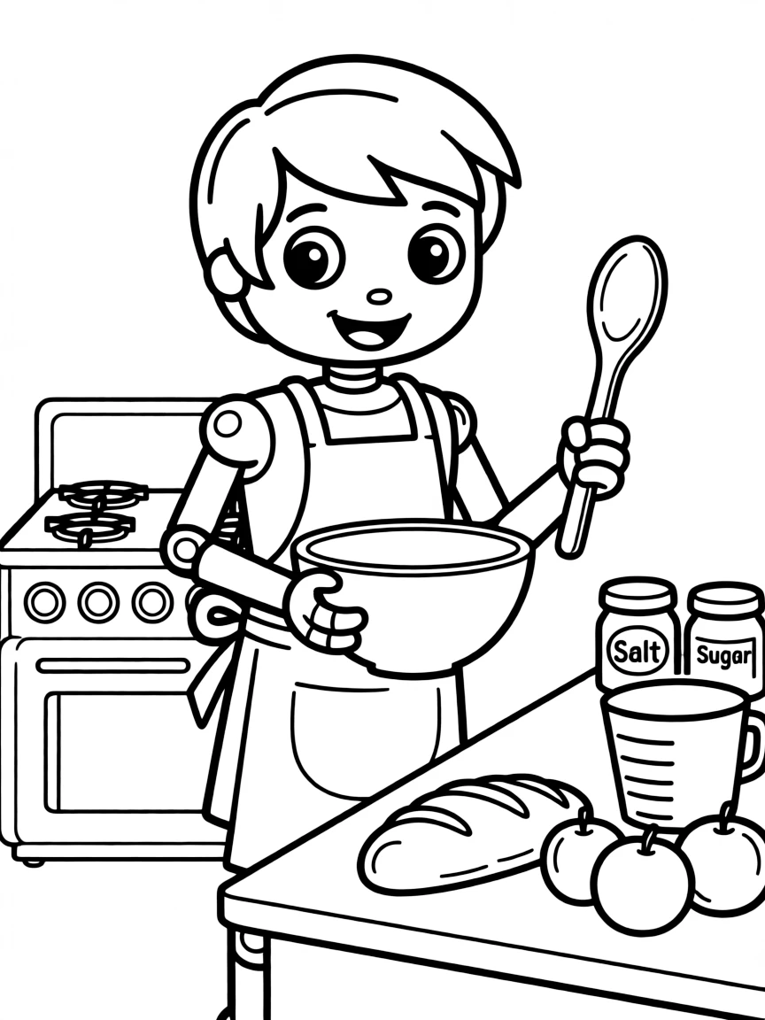 (future) A robot helping with cooking meals.
