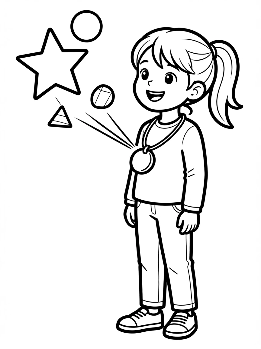(future) A girl with a futuristic necklace that projects holograms.
