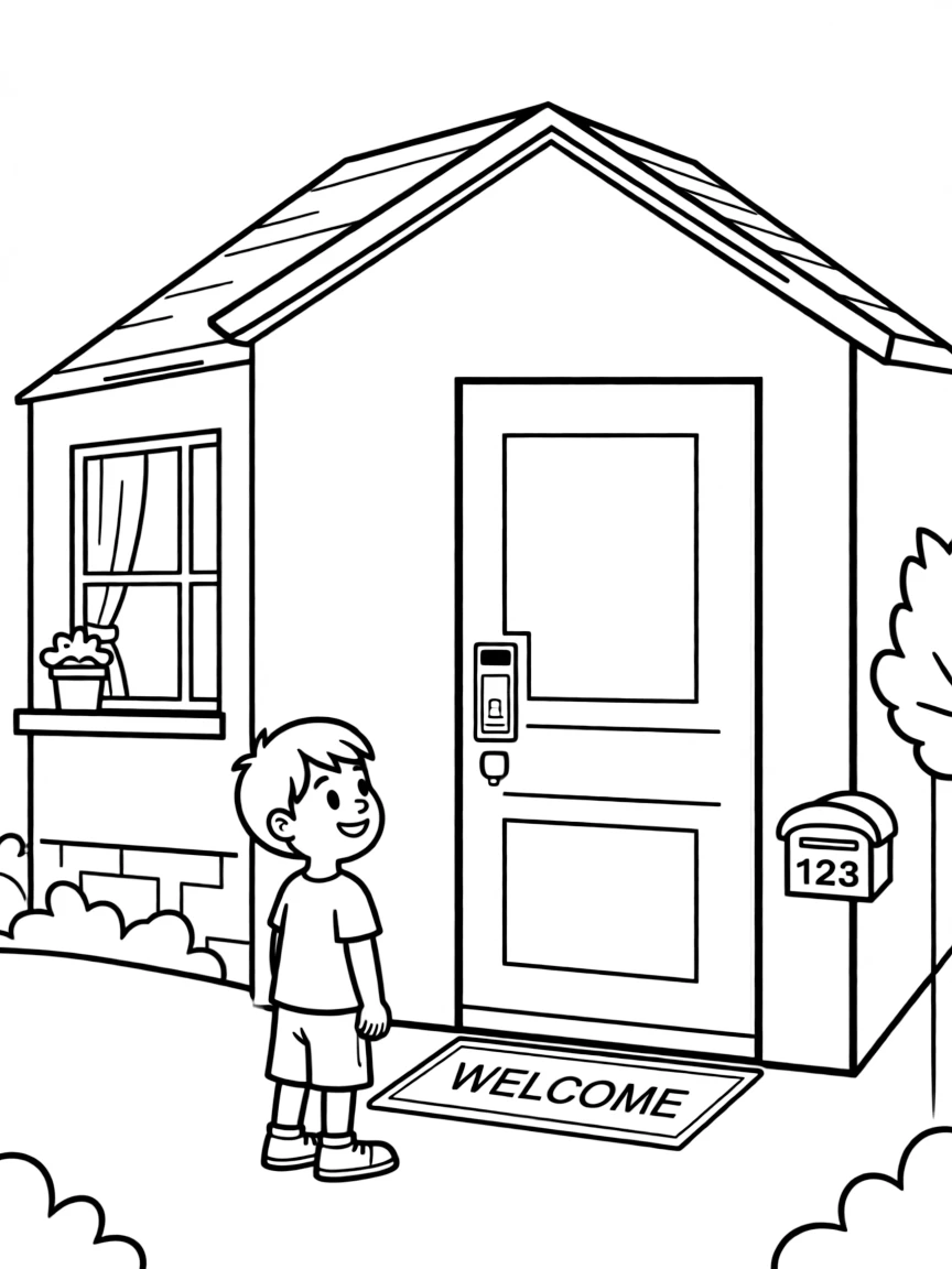 (future) A house with a smart door that recognizes people.