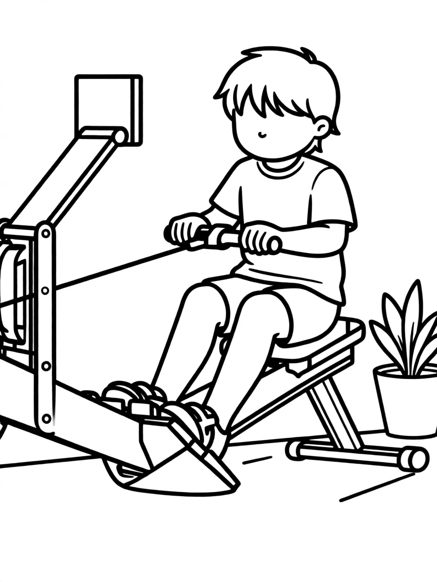 (sports) A child rowing machine
