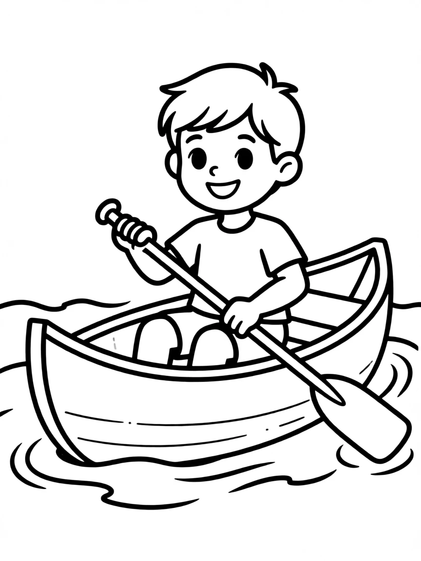 (sports) A child canoe paddle
