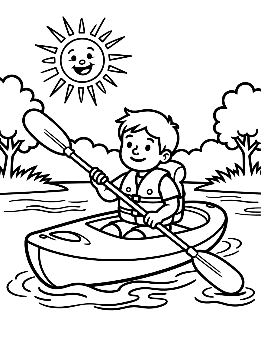 (sports) A child kayak paddle