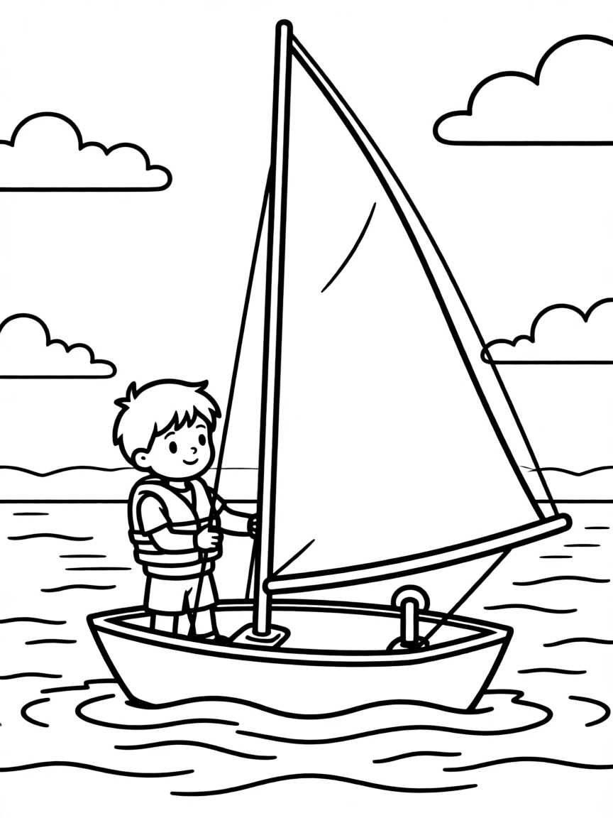 (sports) A child sailboat