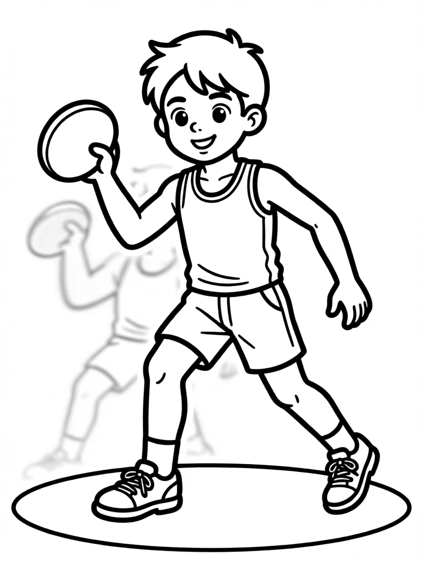 (sports) A child discus
