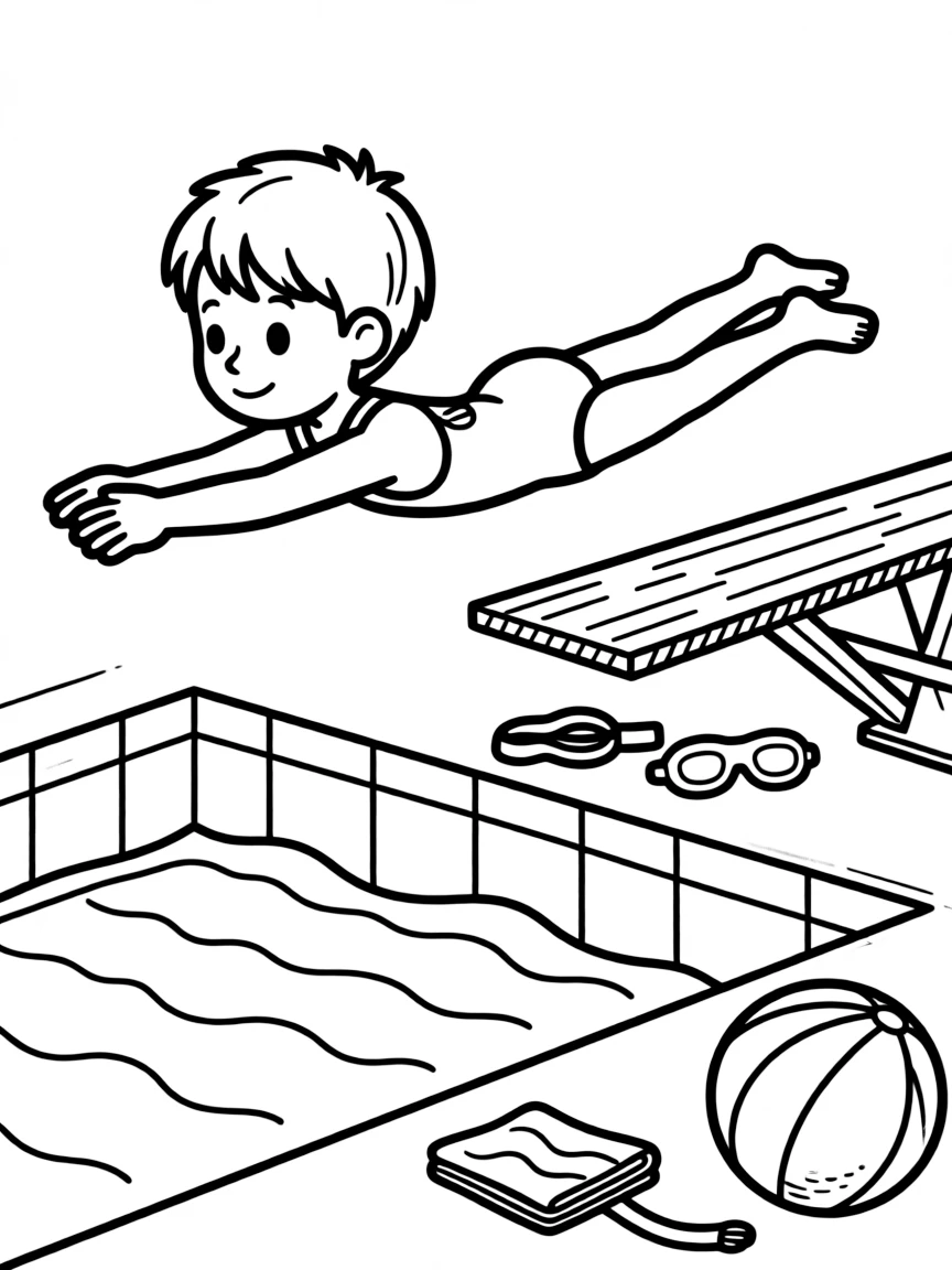 (sports) A child diving board