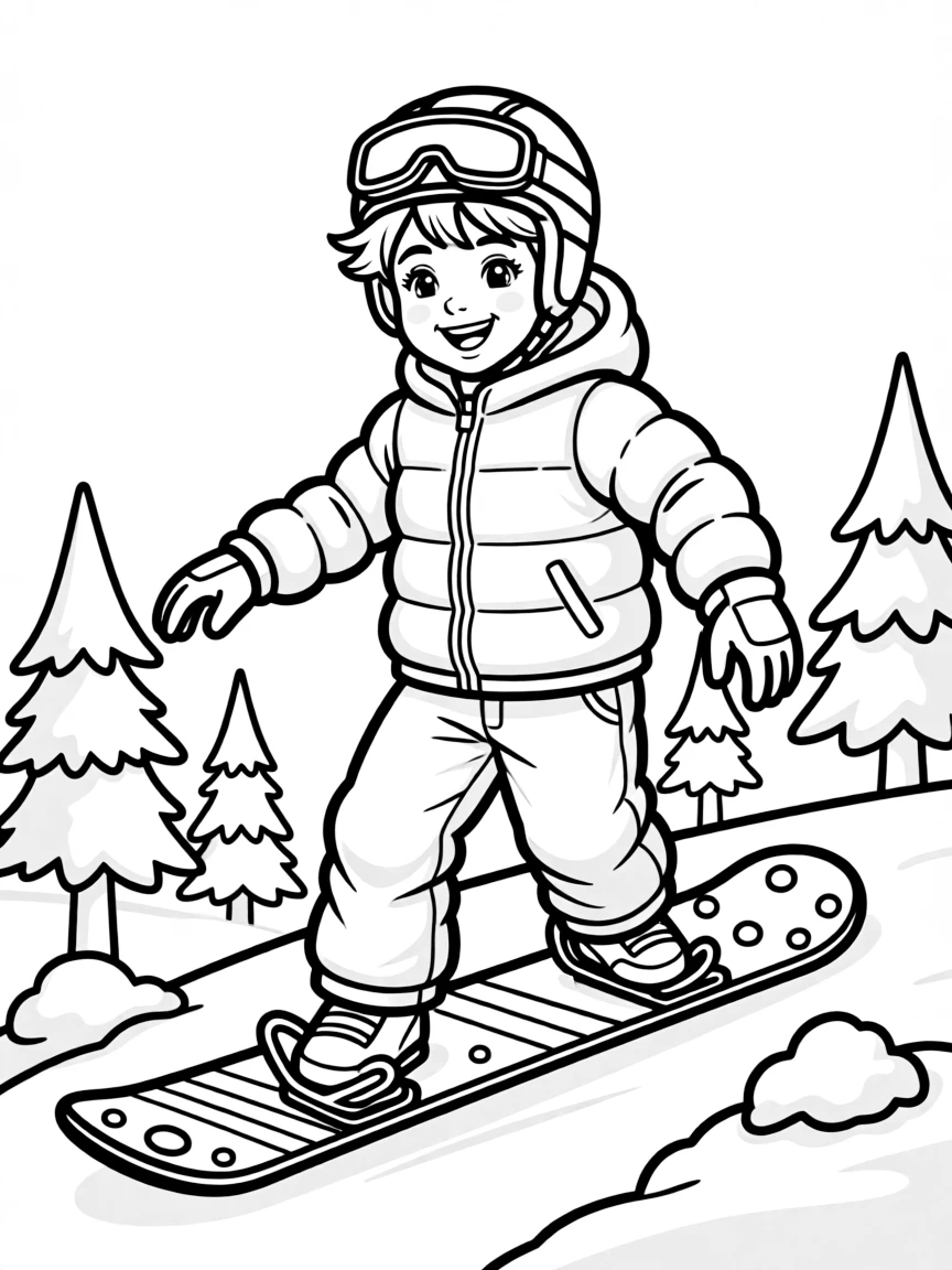 (sports) A child snowboard
