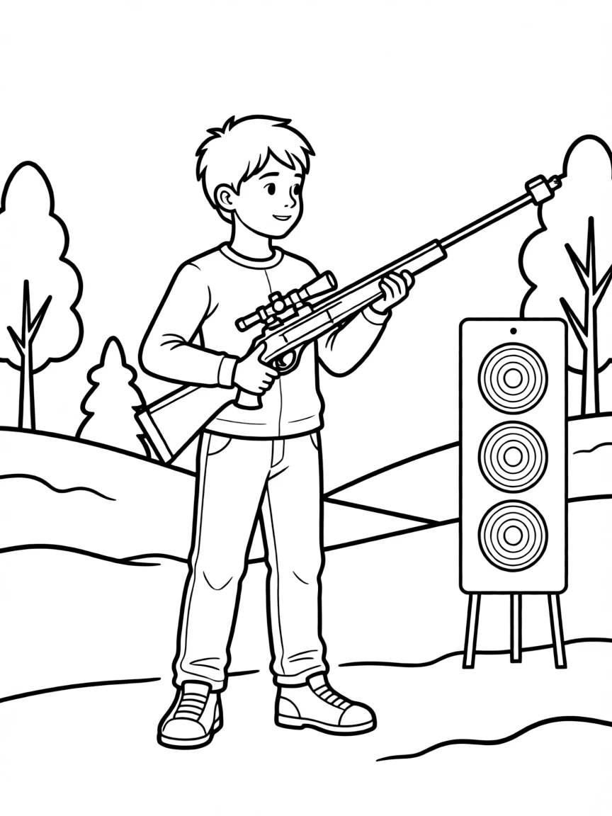 (sports) A child biathlon rifle