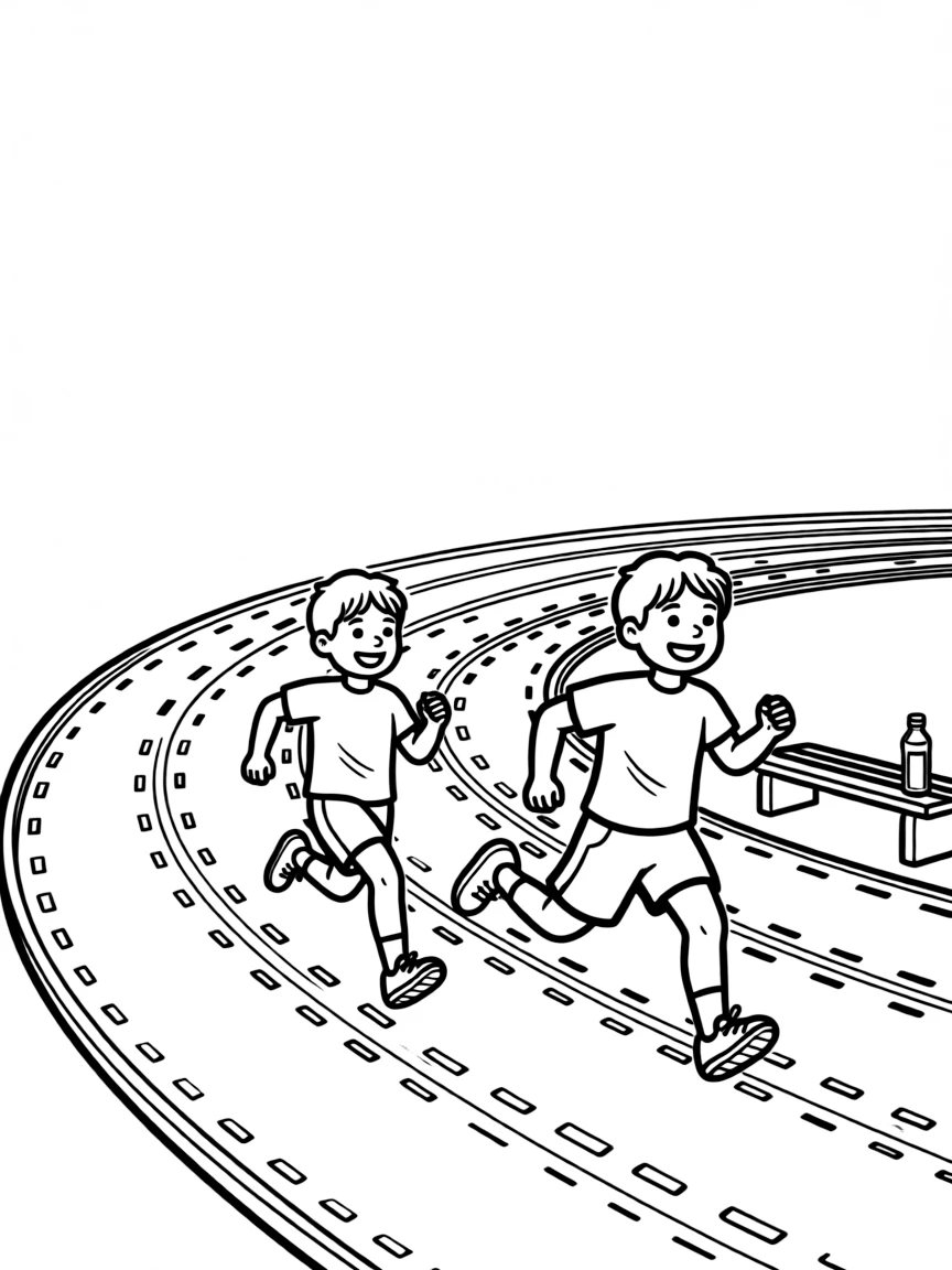 (sports) A child simple running track