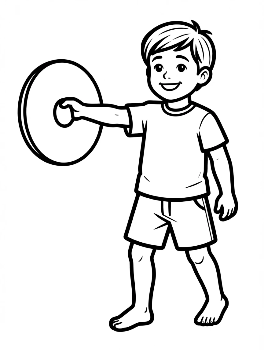 (sports) A child simple discus shape