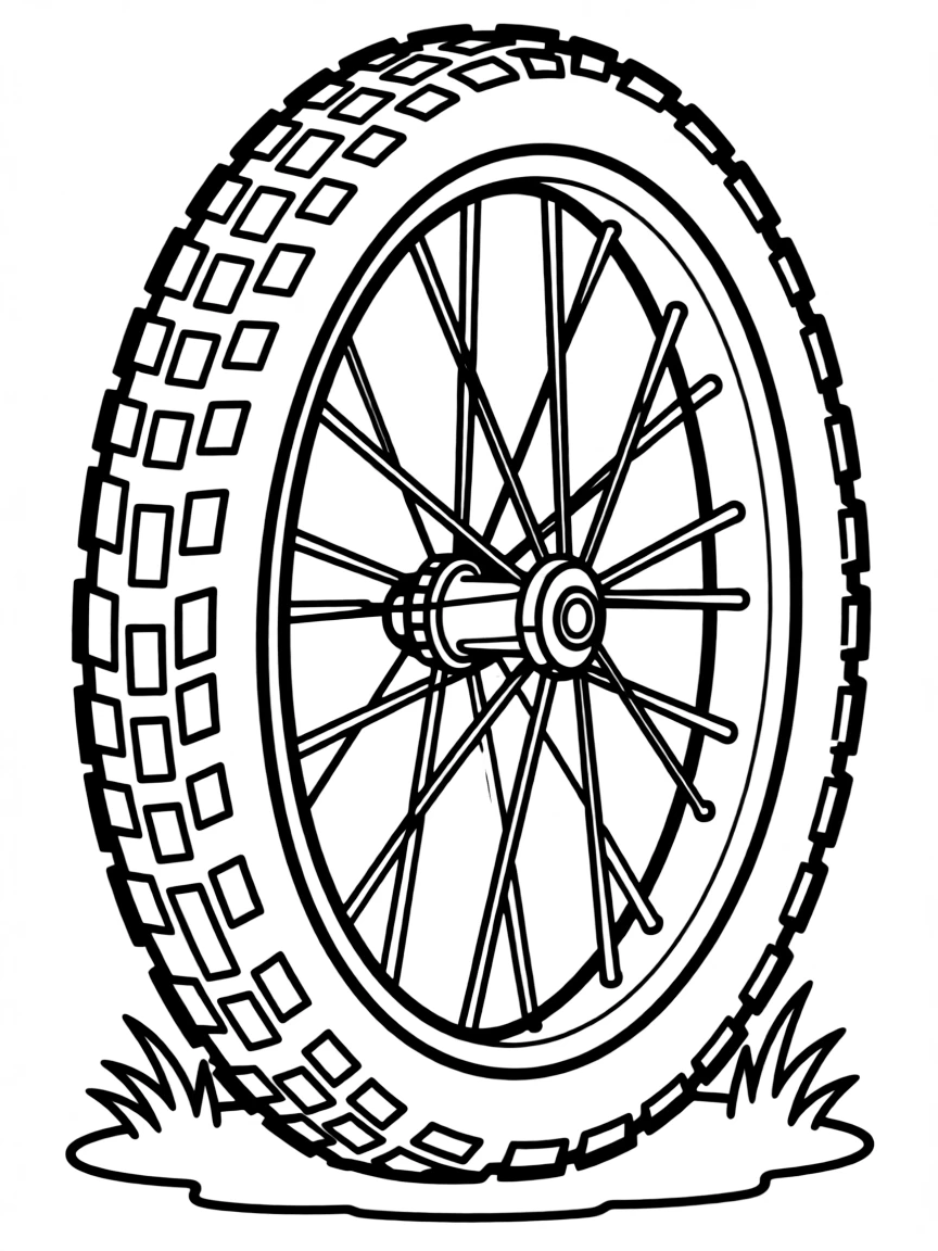 (sports) A child simple mountain bike wheel