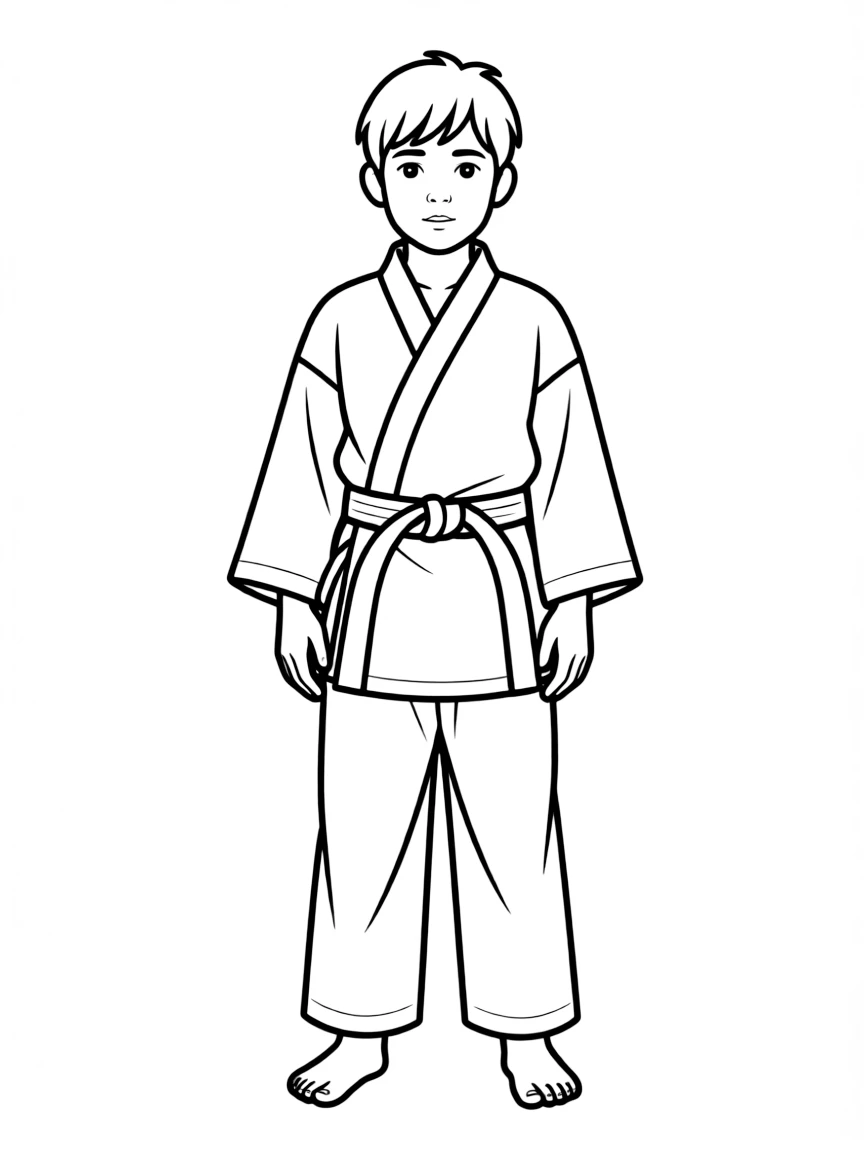 (sports) A child simple karate gi top