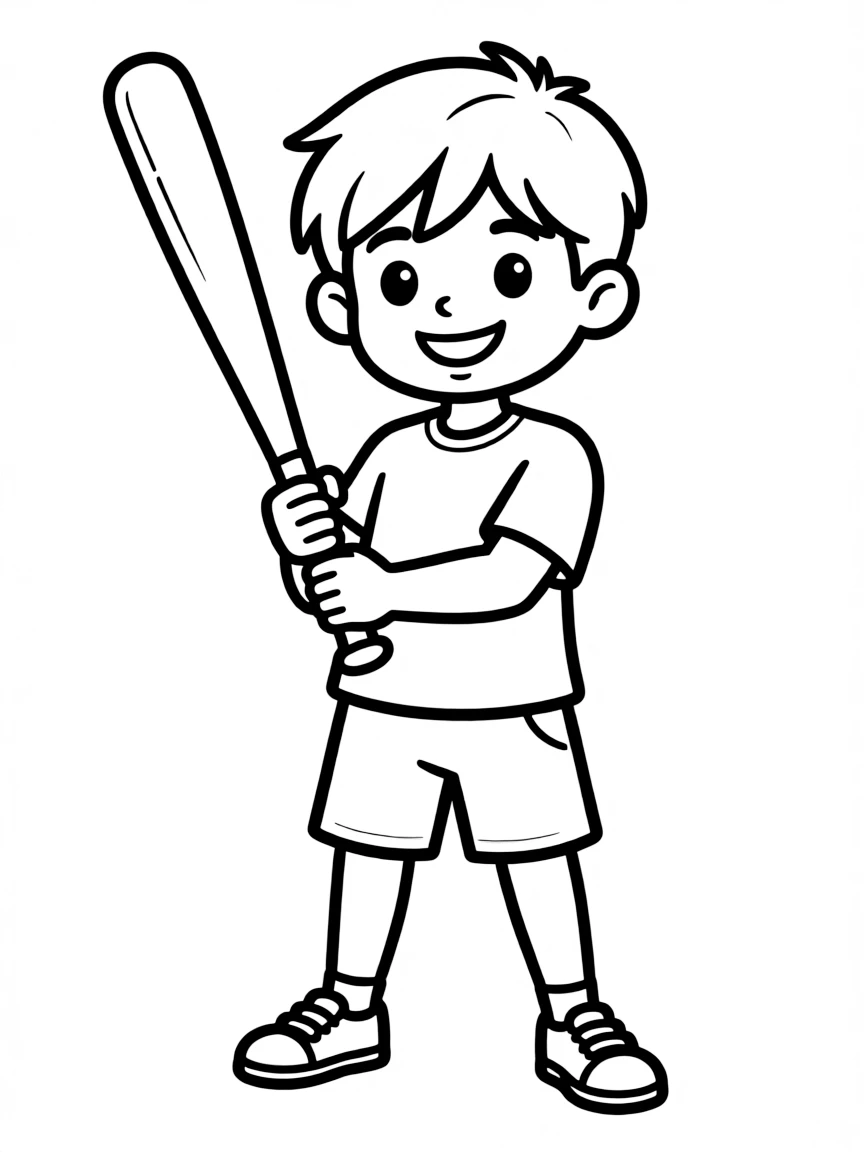 (sports) A child simple baseball bat