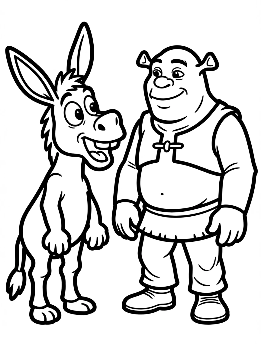 (movie characters) Donkey talking to Shrek.