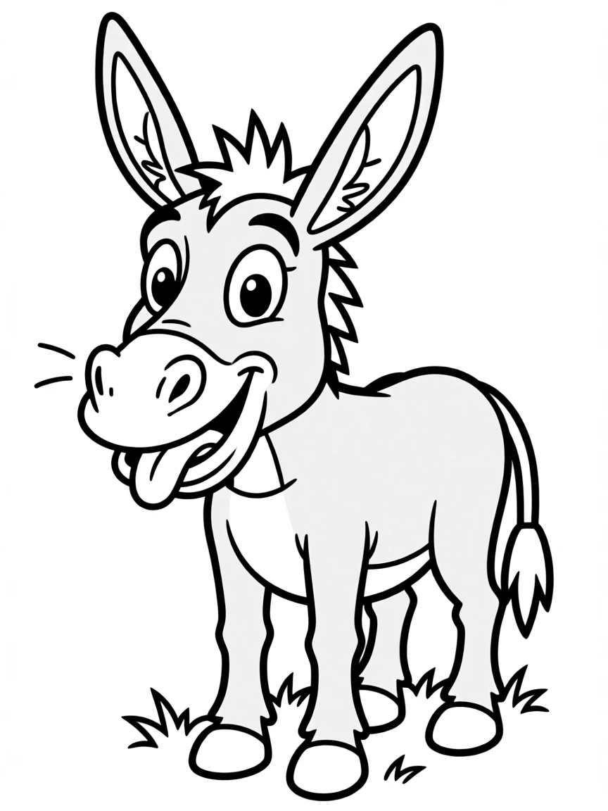 (movie characters) Donkey making a funny face.