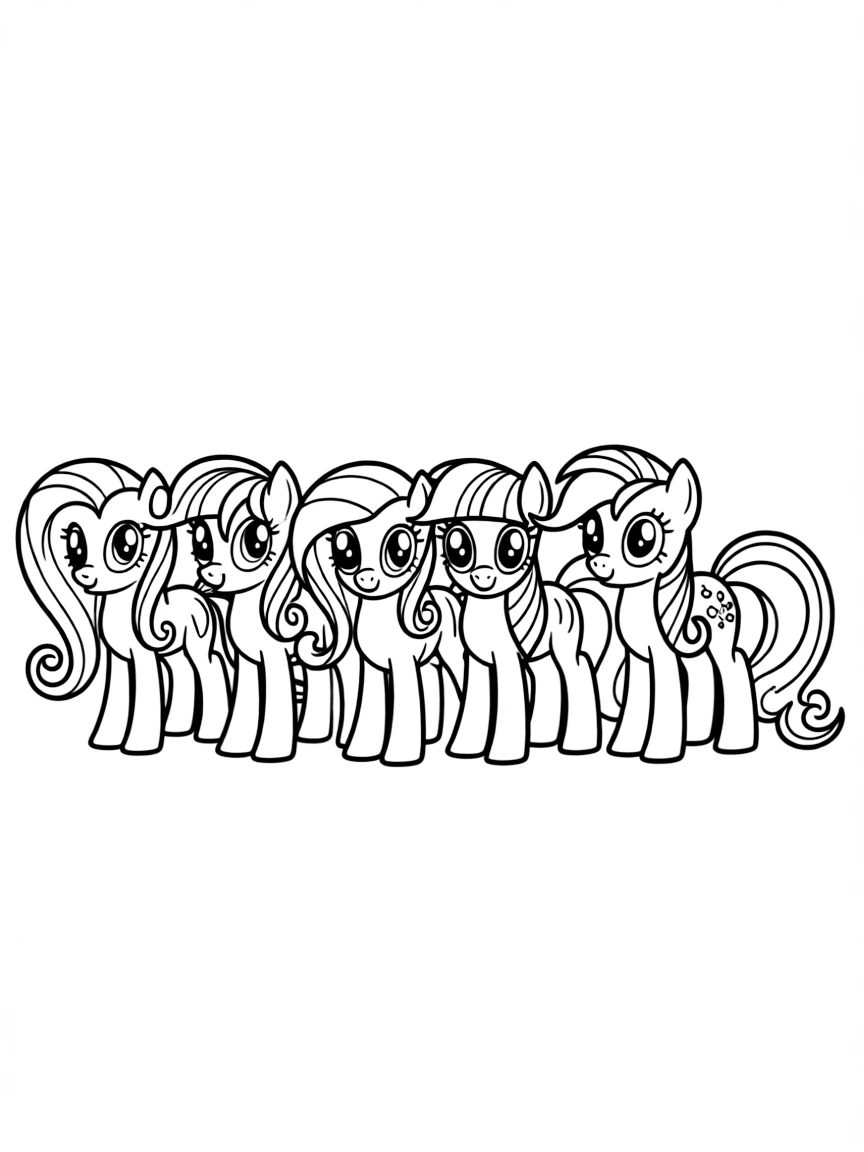 A simple outline of Mane Six together.